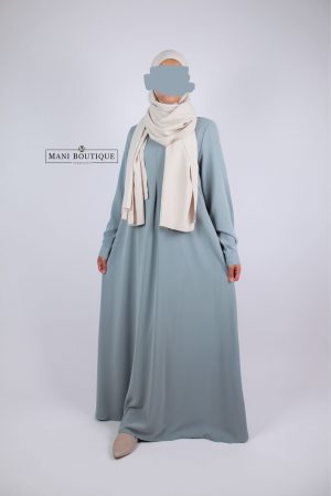 Alternative view of Basic abaya zeeblauw TALL (lengte 155-158 - lightweight)