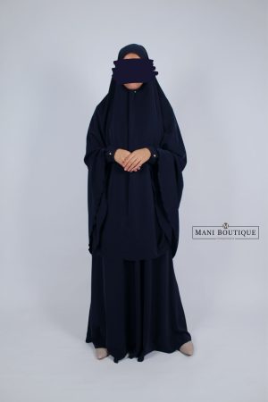 Alternative view of Khimaar marineblauw (heup en knie - lightweight)