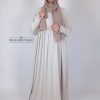 Abaya Hafsa white bone (2 lengtes - lightweight)