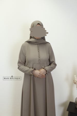 abaya Yasmin grijstaupe