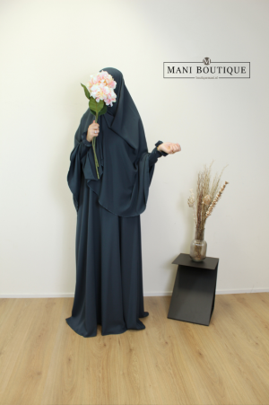 Alternative view of Khimaar Yasmin dark petrol (heup en knie - heavyweight)