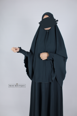 Abaya khimaar set dark petrol