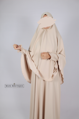 Abaya khimaar set creme