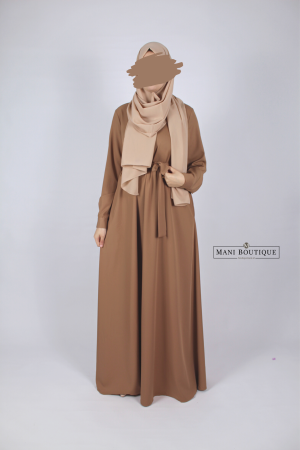 Alternative view of Basic abaya warm camel (2 lengtes)