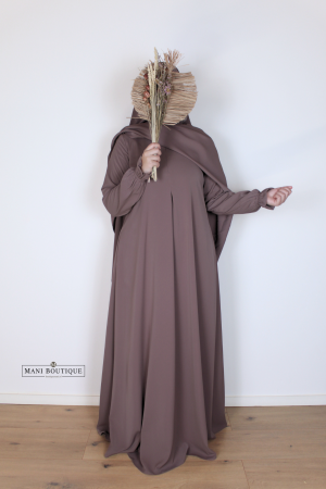 abaya cute sleeves purple taupe