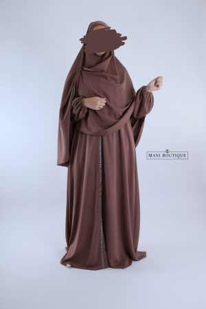 Abaya khimaar rose taupe