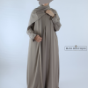 Kimono abaya set grijstaupe