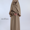 Meisjes abaya khimaar set soft taupe