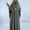Khimaar abaya moss grey