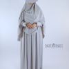 Abaya khimaar hafsa pearl grey