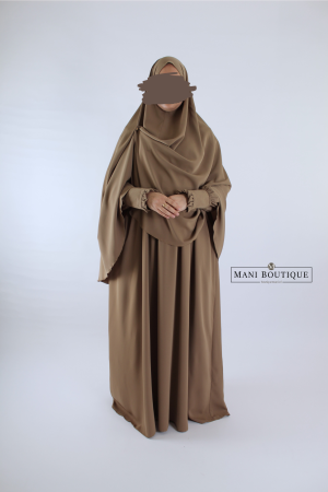 Abaya khimaar desert taupe