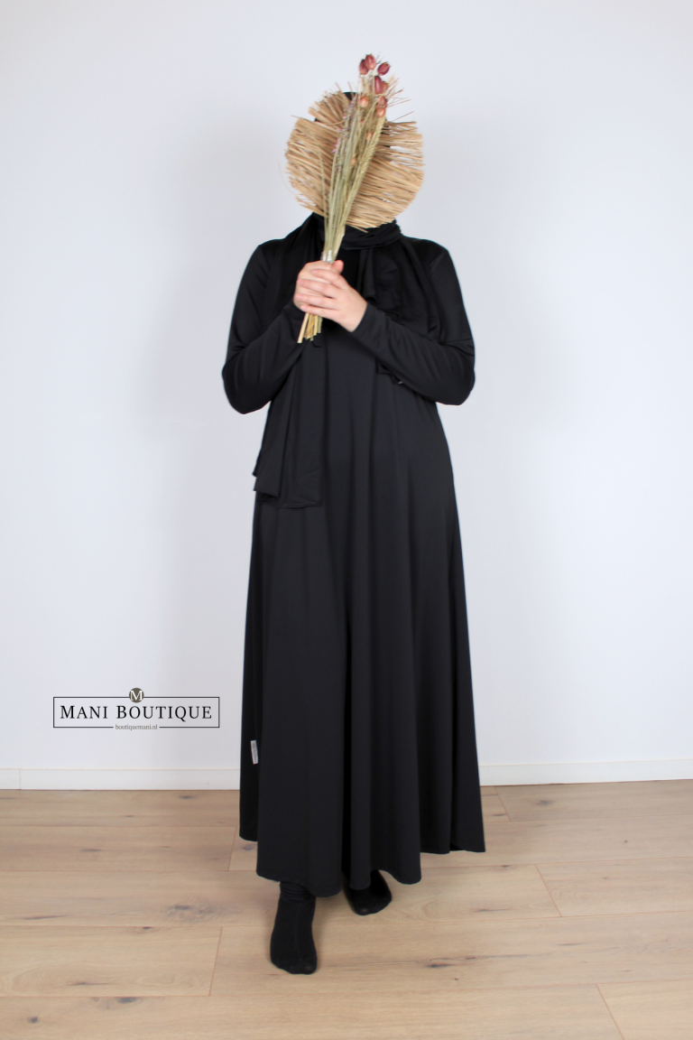 Burkini zwart enkellengte