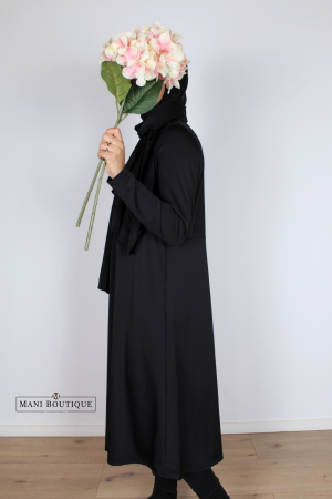 Burkini zwart kuitlengte