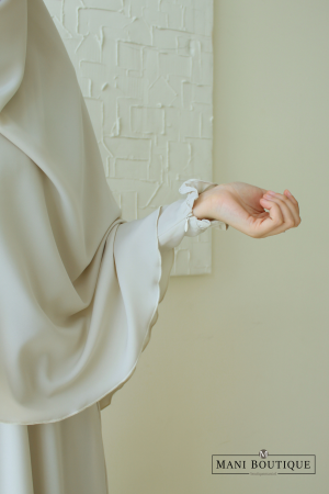 Abaya Yasmin met mini cute sleeves khimaar