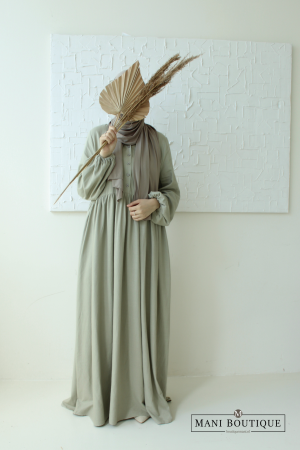Linnen abaya mintgroen