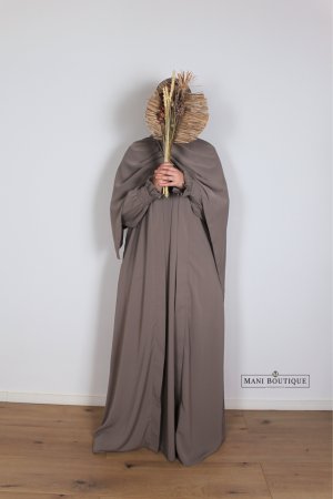 kimono abaya set taupe
