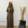 Meisjes abaya kakigroen