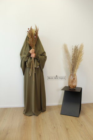 meisjes khimaar kakigroen