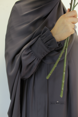 kimono set deep purple grey