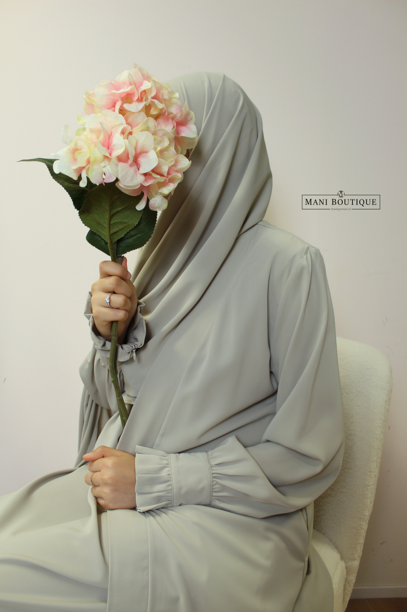 Kimono abaya set soft sage (2 lengtes - lightweight) - Afbeelding 3