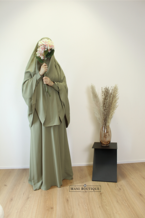 Khimaar tie-back light olive (heup en knie - lightweight)