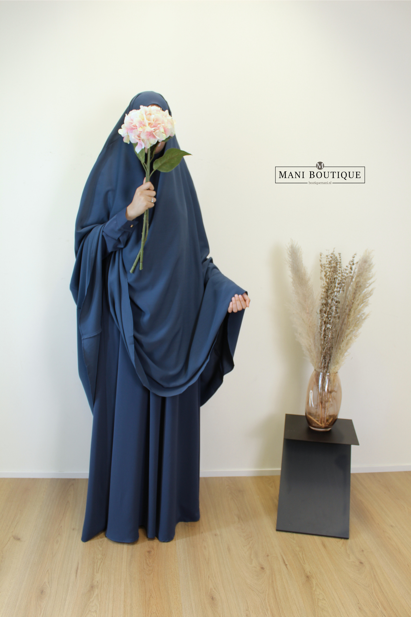 Khimaar tie-back ocean blue (heup en knie - lightweight) - Afbeelding 3