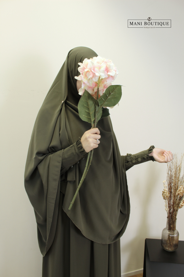 Khimaar Hafsa army green (heup en knie - lightweight) - Afbeelding 3