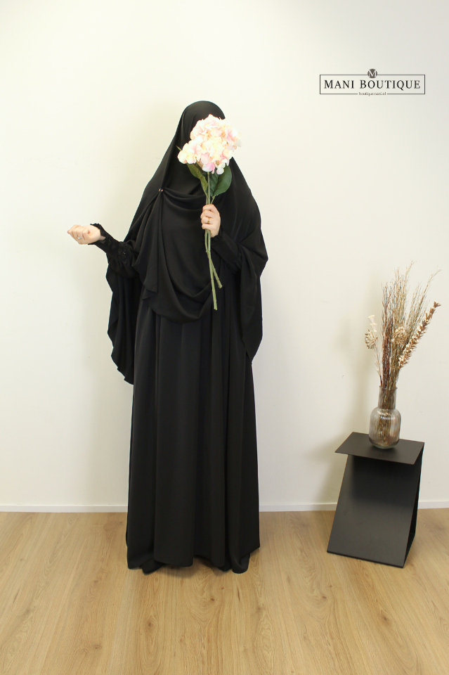 Hafsa khimaar zwart