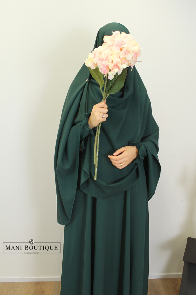 Abaya Yasmin mystic teal khimaar