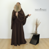 abaya cute sleeves chocolate brown