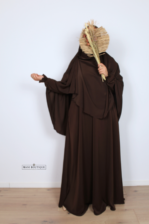 Khimaar chocolate brown (3 soorten - lightweight) - Afbeelding 3