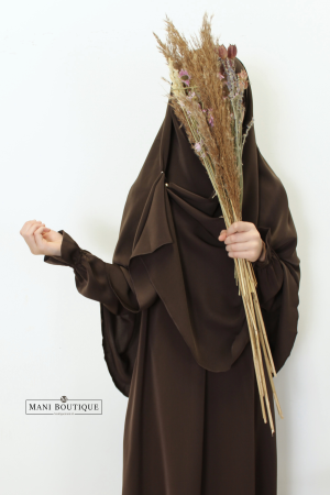 meisjes khimaar chocolate brown