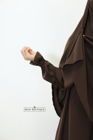 meisjes khimaar chocolate brown