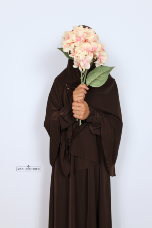 Meisjes khimaar chocolate brown (2 lengtes - lightweight) - Afbeelding 3