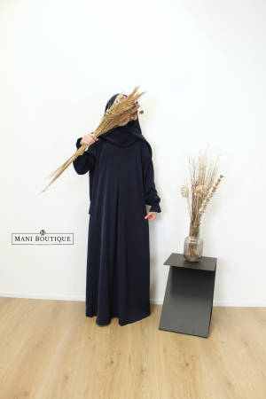 meisjes abaya met cute sleeves navy blue