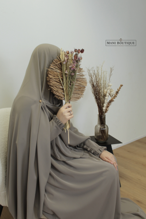 abaya hafsa grijstaupe
