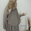Abaya hafsa grijstaupe