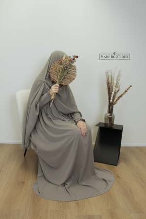 abaya hafsa grijstaupe