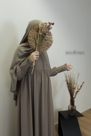 abaya hafsa grijstaupe