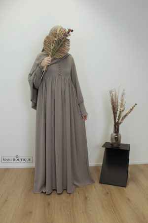 abaya hafsa grijstaupe