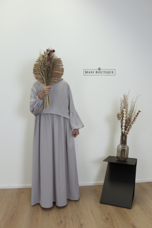 Meisjes abaya blouse light grey