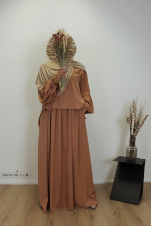 abaya blouse terracotta