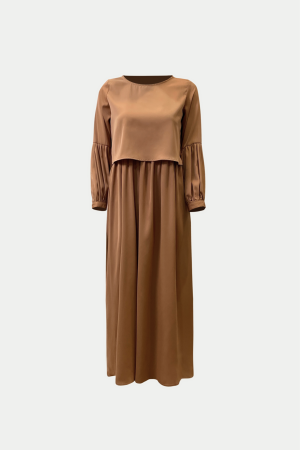 Meisjes abaya blouse terracotta