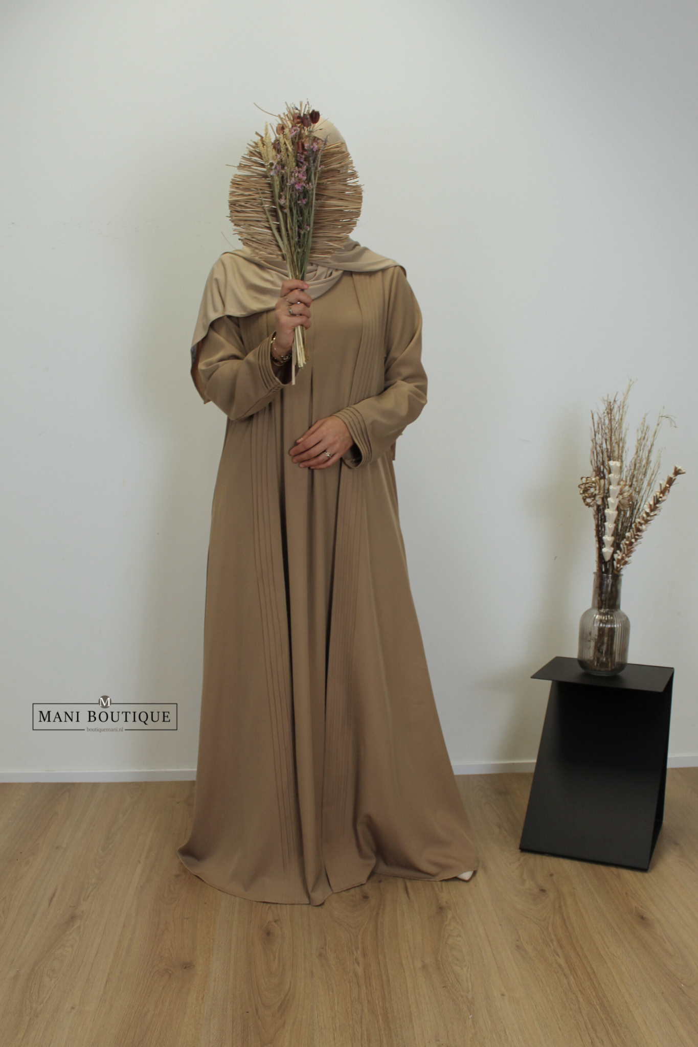 Kimono abaya set amal warm taupe
