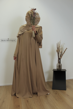 Kimono abaya set amal warm taupe