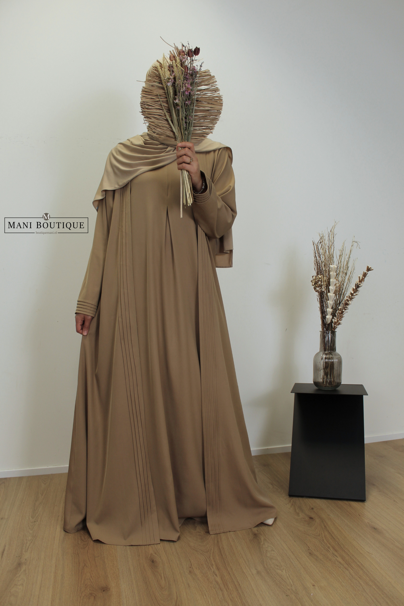 Kimono abaya set amal warm taupe