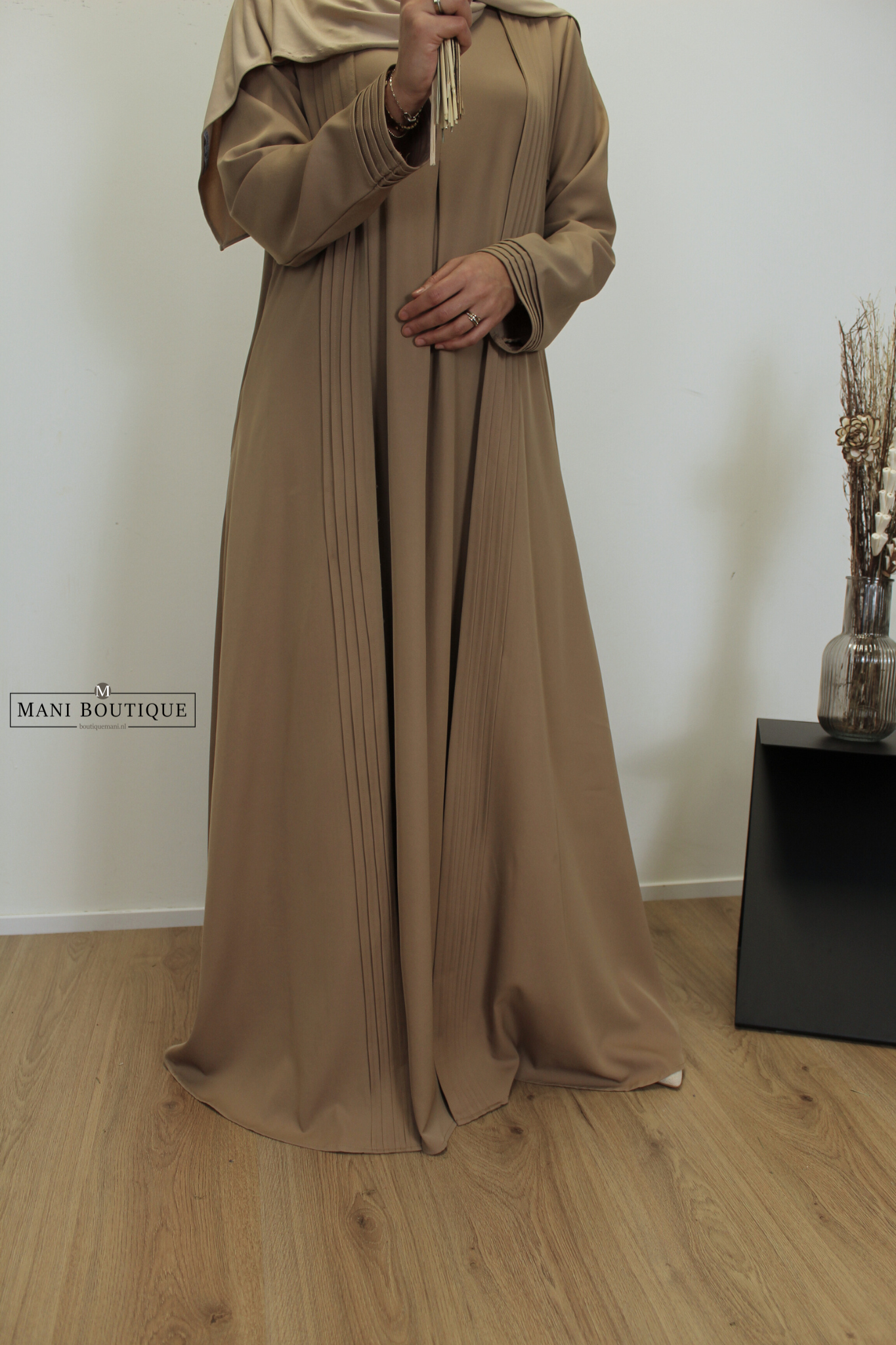 Kimono abaya set amal warm taupe