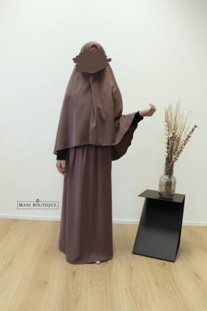 meisjes maxi rok purple taupe