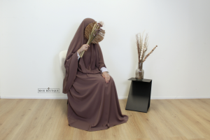 meisjes maxi rok purple taupe