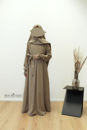 meisjes cute sleeves soft taupe